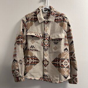 🔥: ZARA • Jacquard Print • Overshirt/Shacket • M